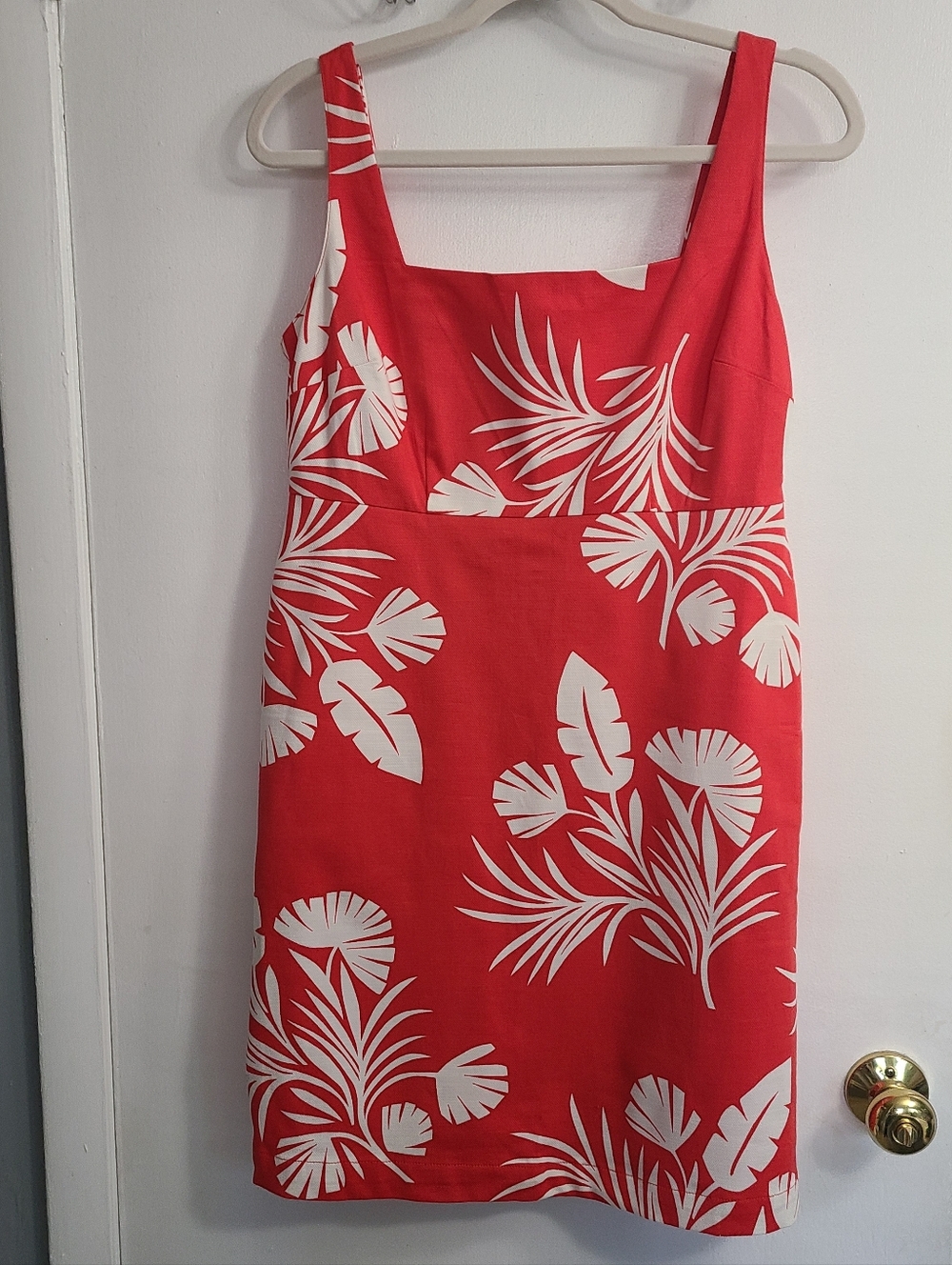 Boden Women's Red & White Summer Tropical Business/Casual Dress Sz 6P UK 10P
